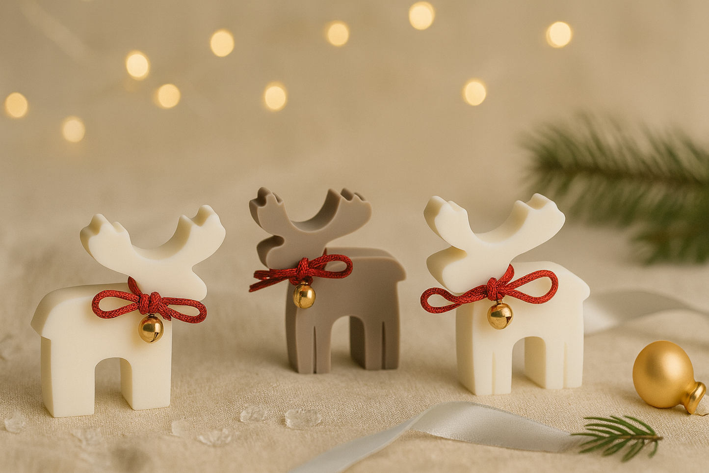Reindeer Scented Decor Trio