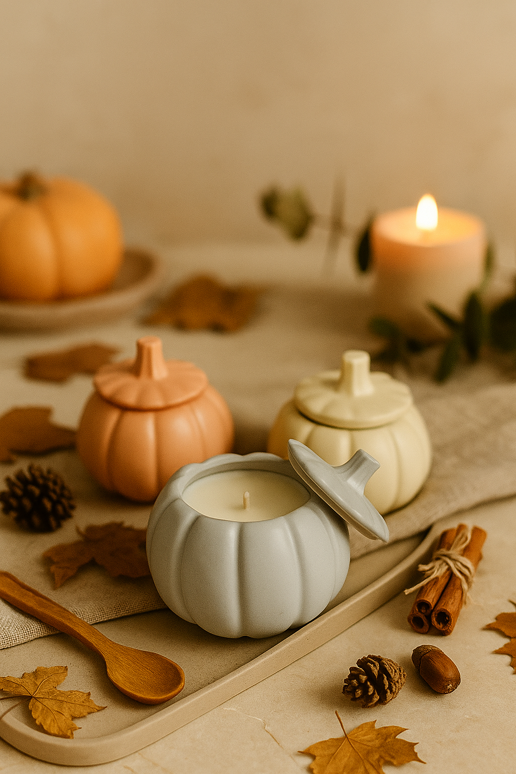 Pumpkin Spice Candle in Pumpkin Holder