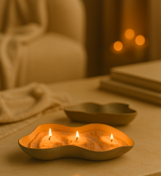 Wave sand candle