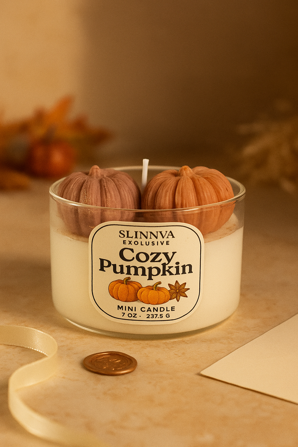 Cozy Pumpkin Mini Candle