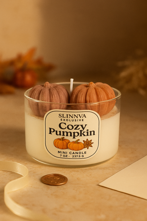 Cozy Pumpkin Mini Candle