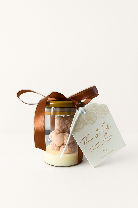 Rosy bear Candle
