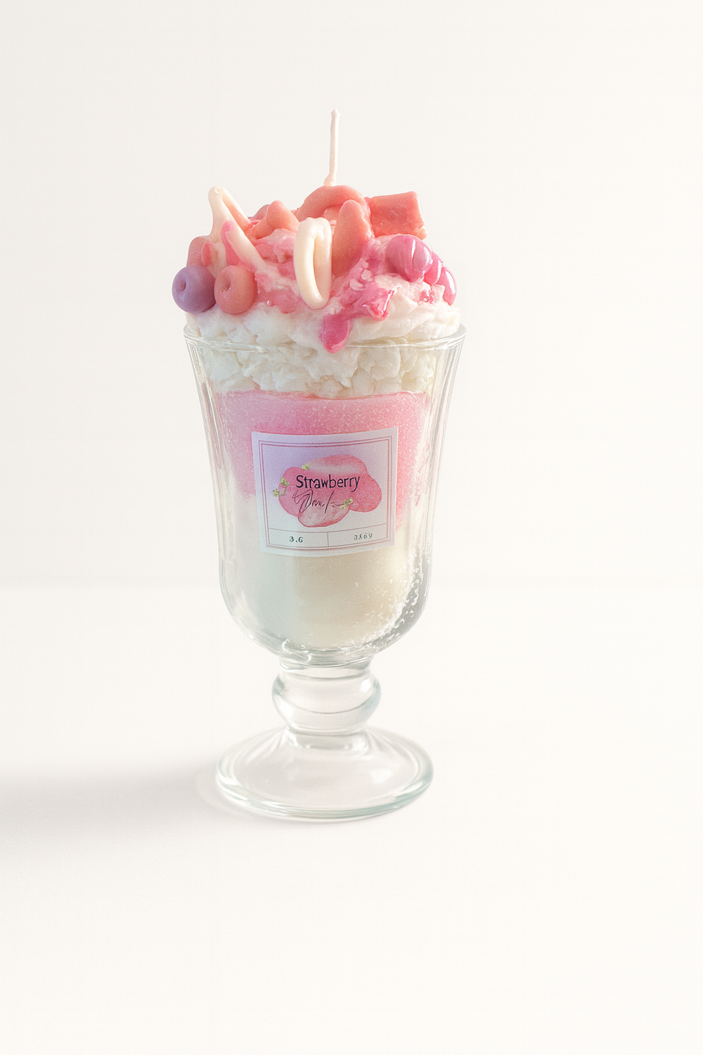 Strawberry Merengue Dessert Glass Jar