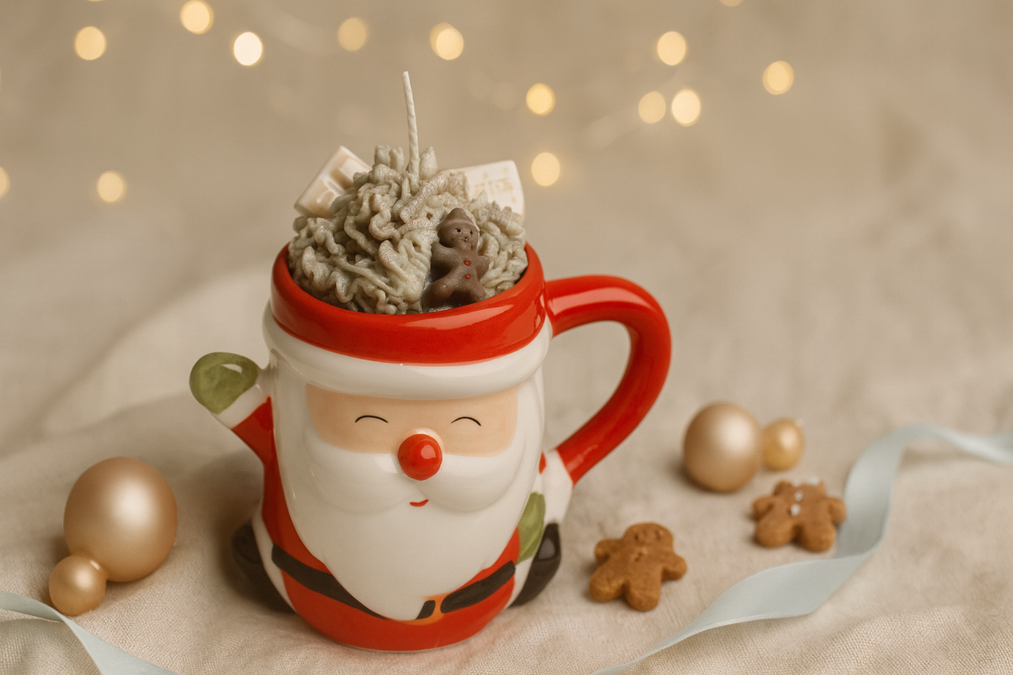 Santa Mug Candle