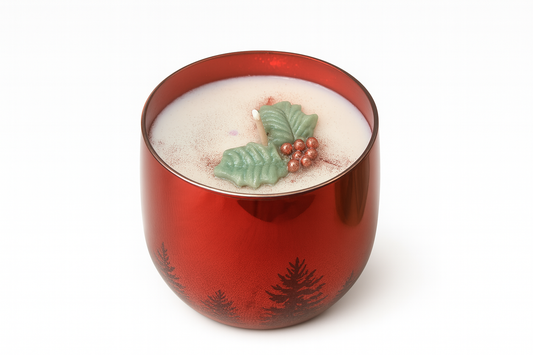 Holiday Tree Candle Jar Red