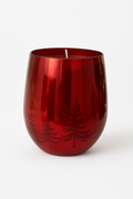 Holiday Tree Candle Jar Red