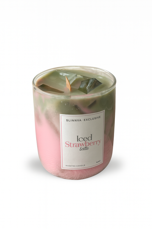 Iced strawberry Matcha latte