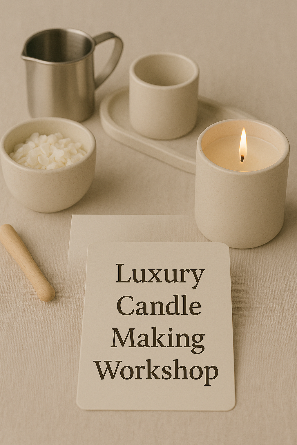 Luxury soy candle making workshop