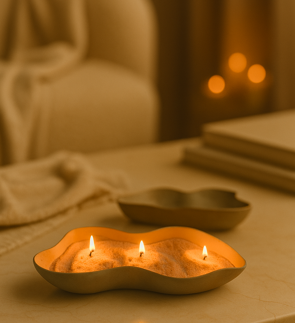 Wave Sand Candle Bowl