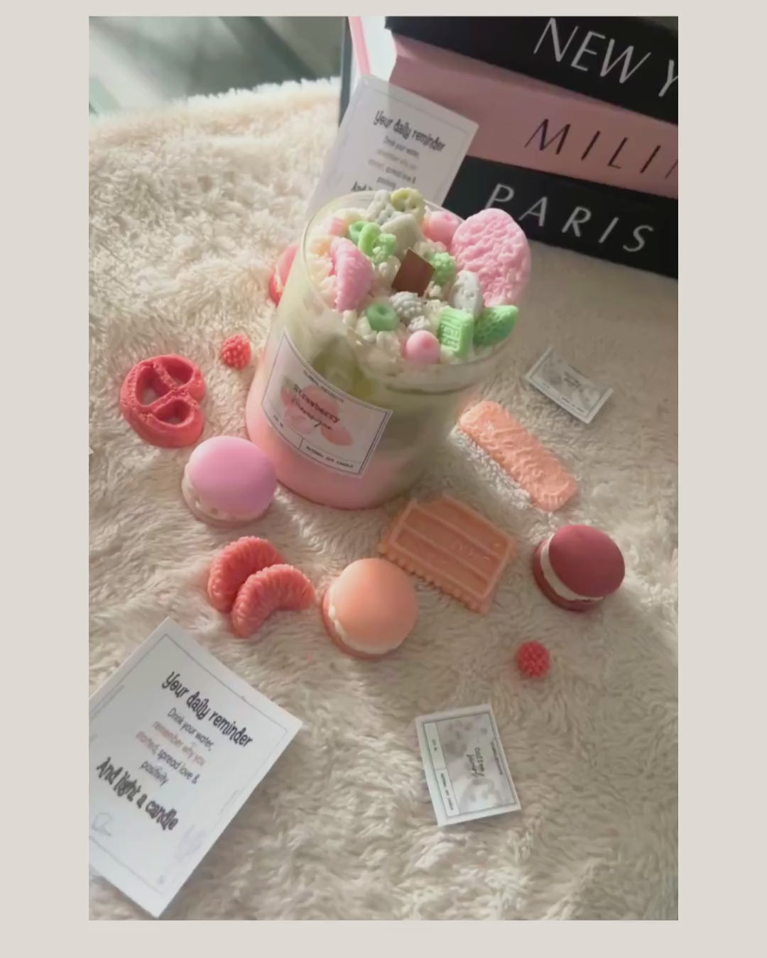 Strawberry Matcha Desert Whipped Cream